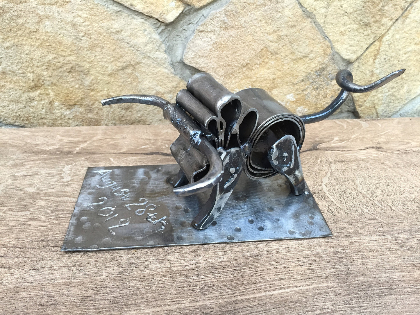 11th anniversary gift, steel anniversary gift for him, 11 year anniversary, steel scroll, partner, for him, for her, favours,love,steel bull