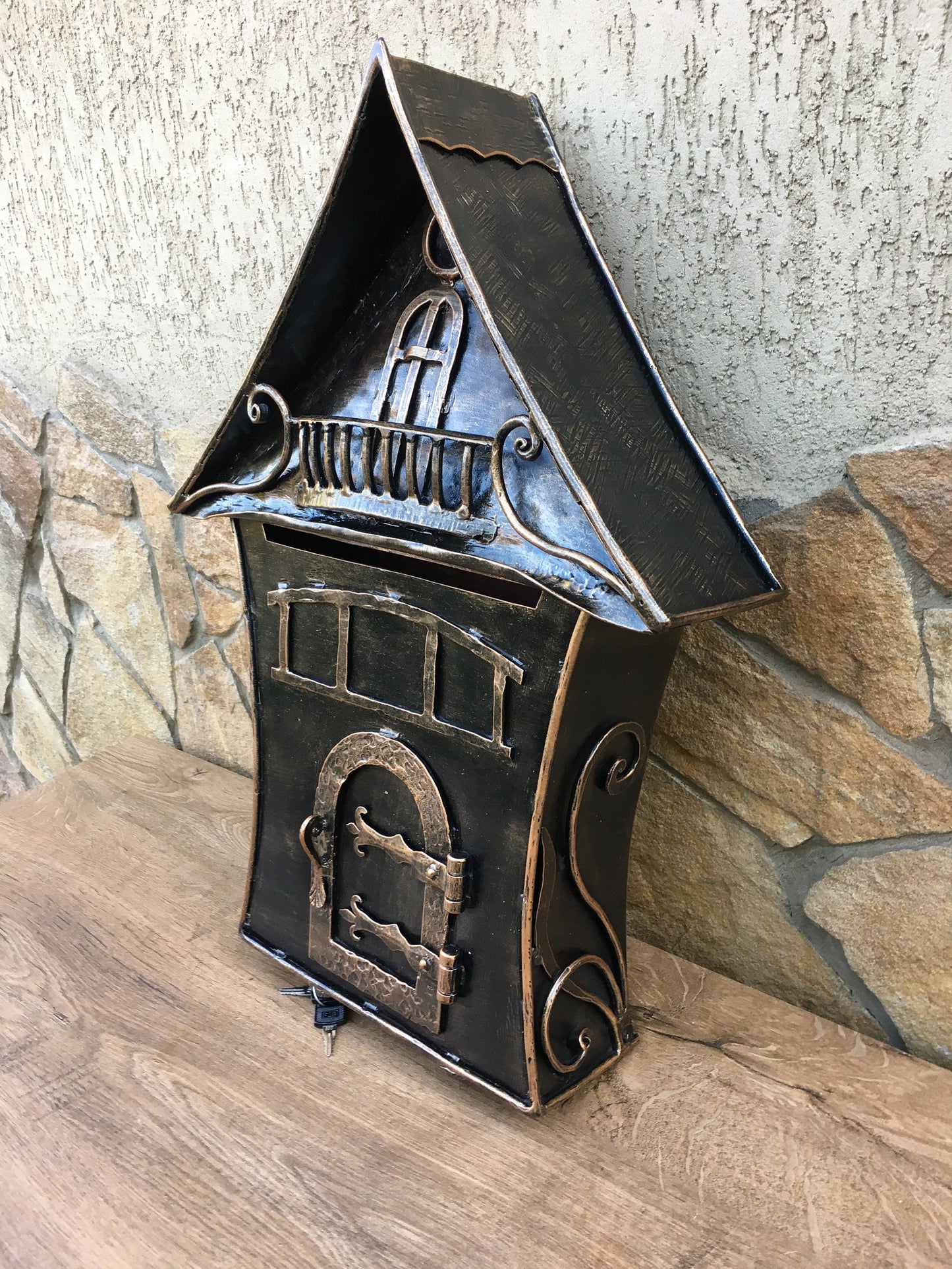 Post box metal, metal mail box, wedding letter box, royal mail, wedding card box, large post box, money box, English mail box, lockable box