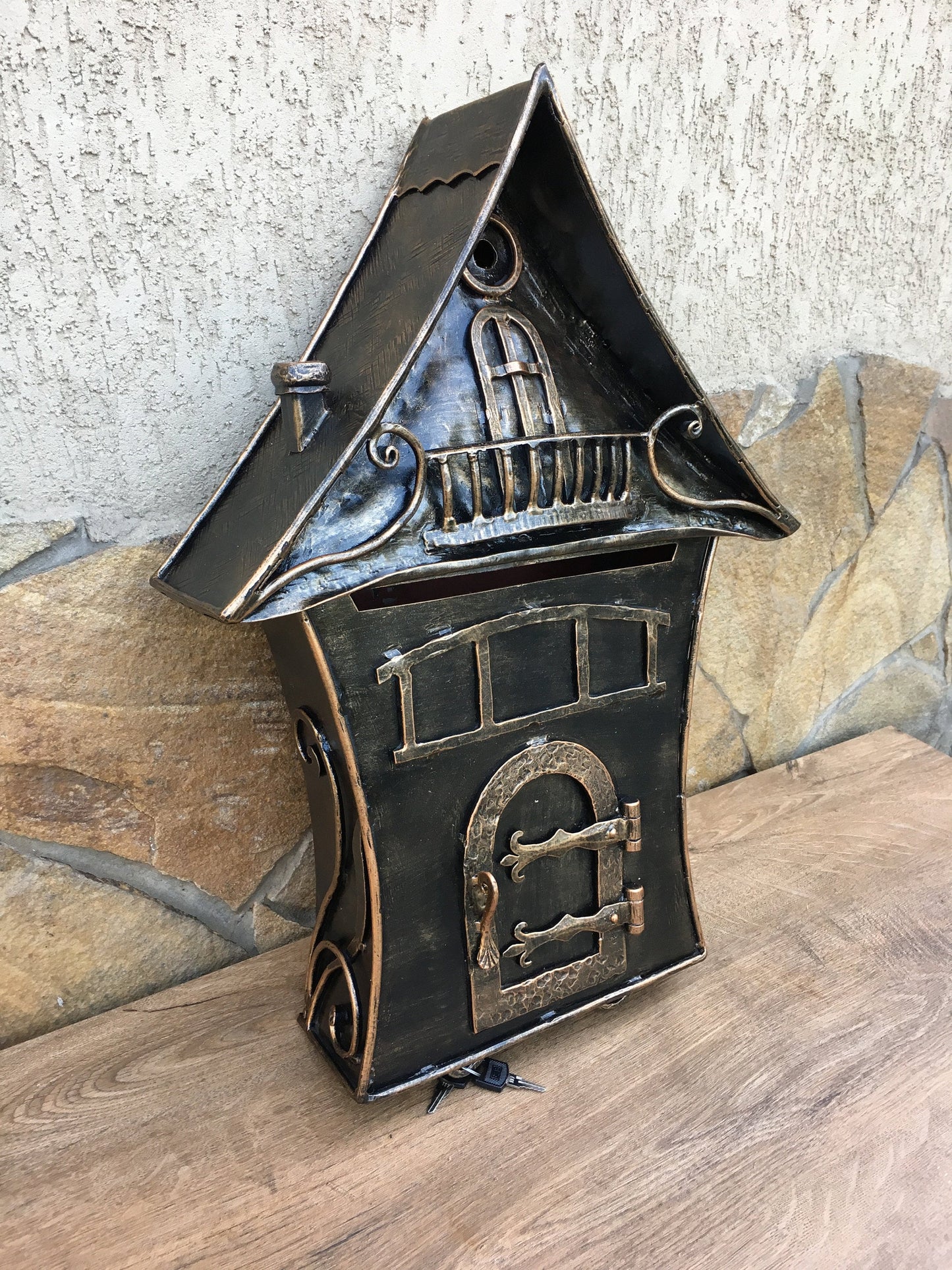 Post box metal, metal mail box, wedding letter box, royal mail, wedding card box, large post box, money box, English mail box, lockable box