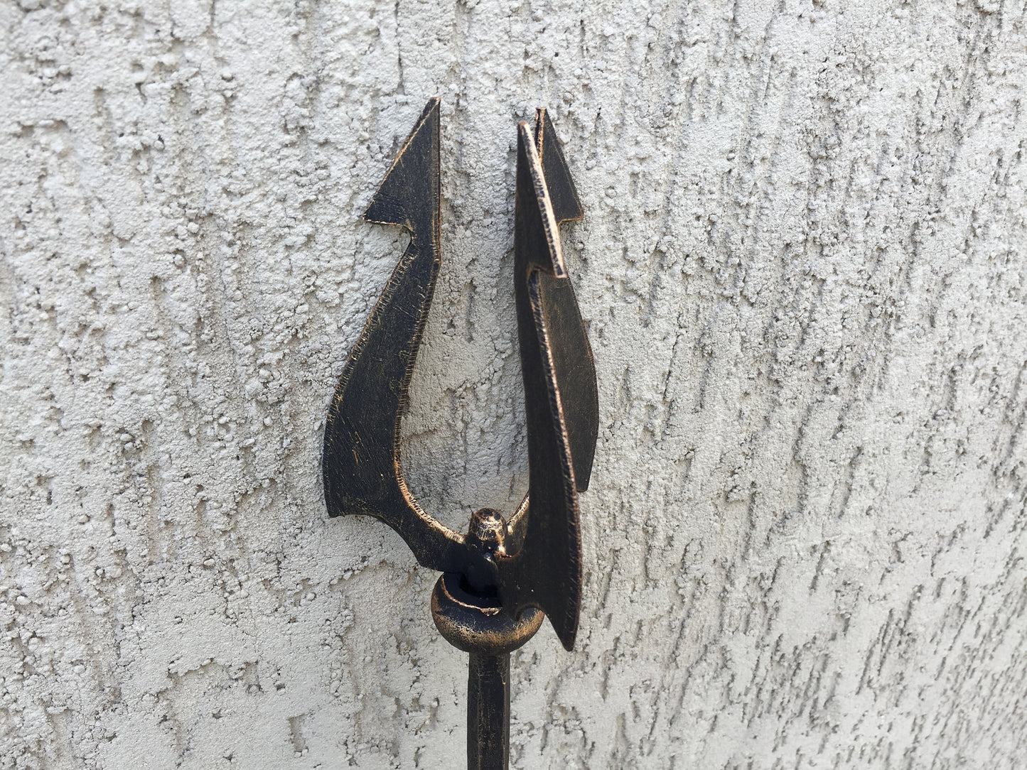 Hand forged trident, trident of poseidon, trident charm, trident crown, trident decal, trident prop, Neptune trident, axe, cosplay, mermaid