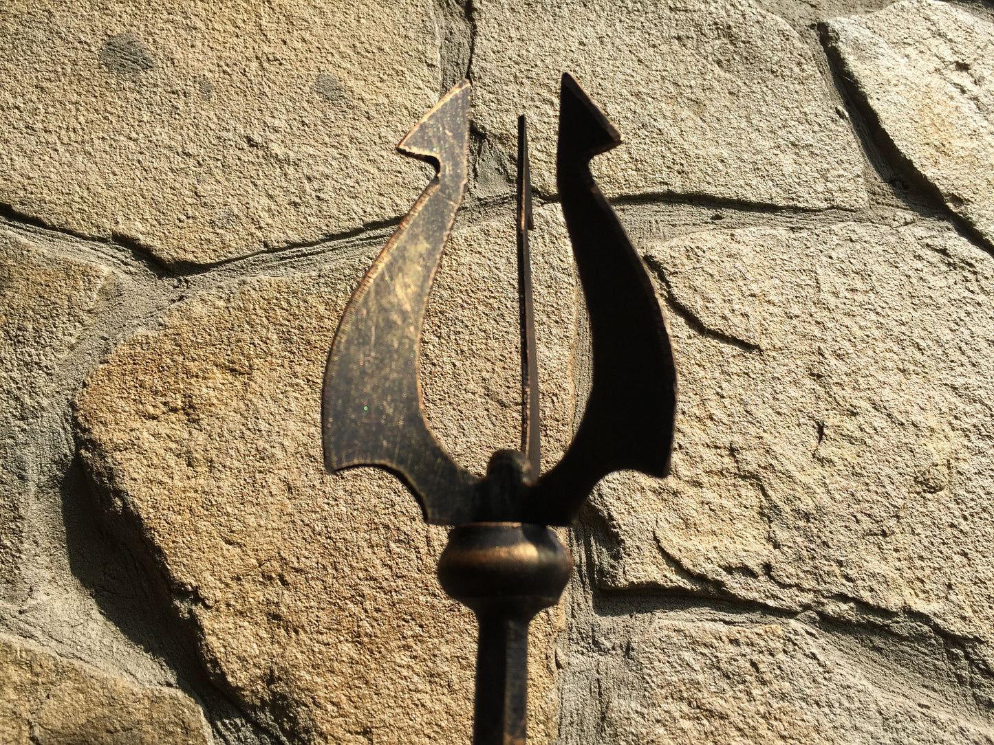 Hand forged trident, trident of poseidon, trident charm, trident crown, trident decal, trident prop, Neptune trident, axe, cosplay, mermaid