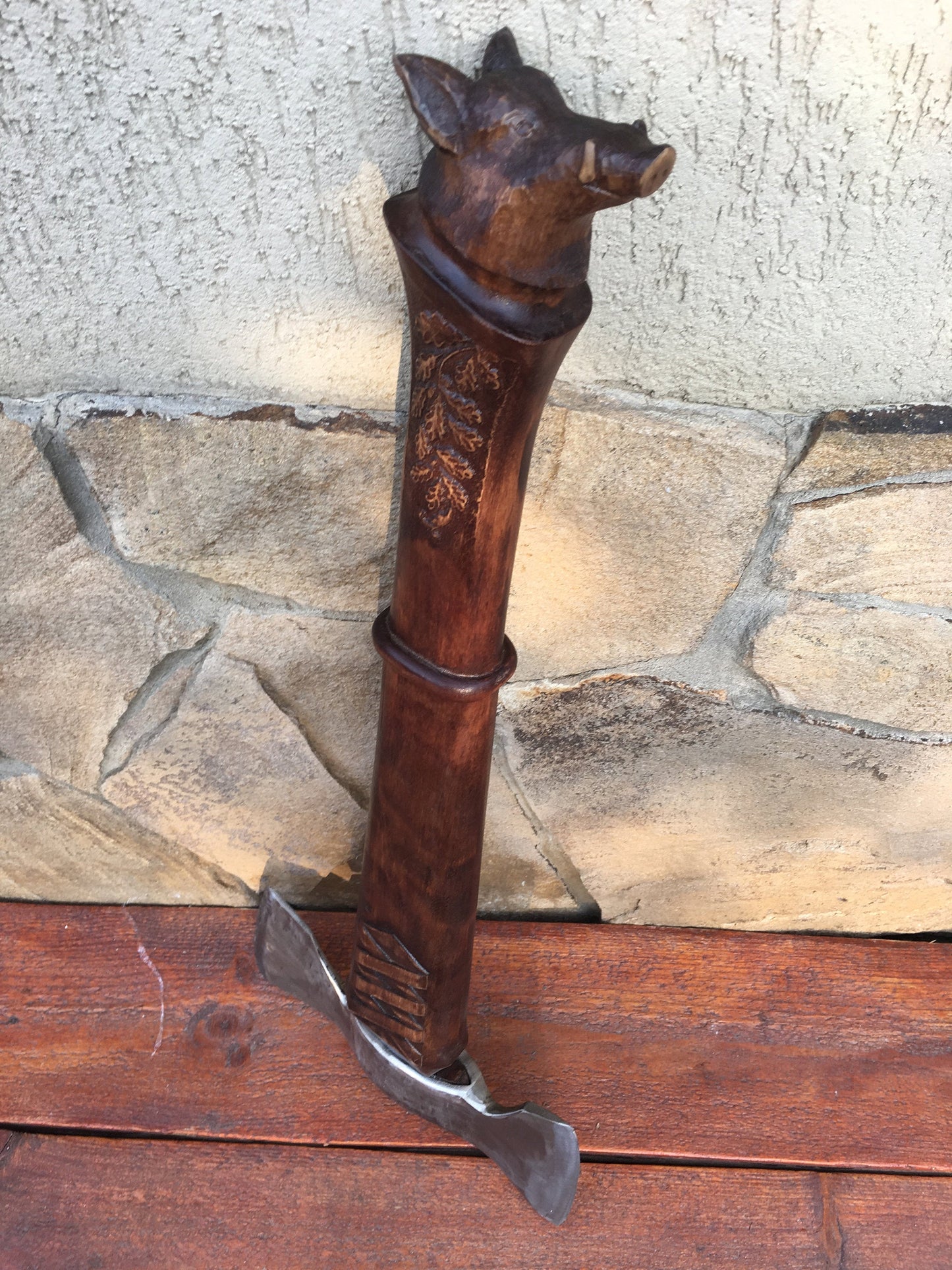 Viking axe, tomahawk, engraved axe, axe, viking hatchet, custom axe, boar, forest gift,viking style axe, woodcarving axe, battle axe,war axe