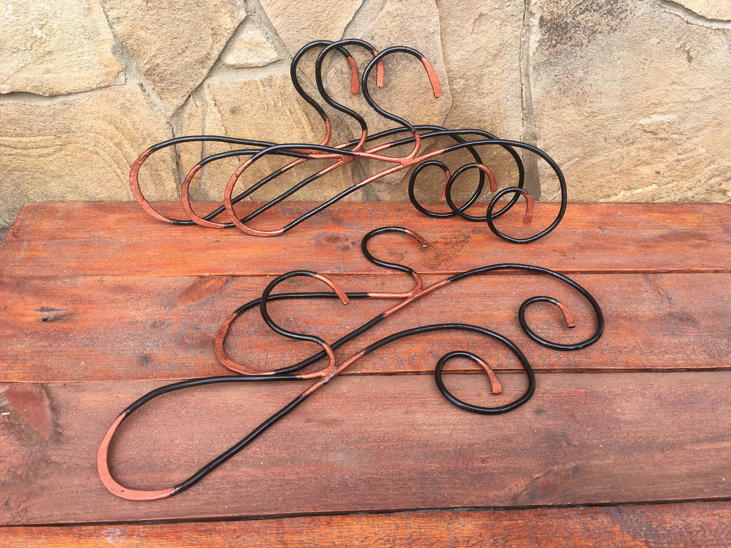 Set of 5 hangers forged metal, hangers for clothes, clothes hangers, storage hangers, closet hangers, hangers set, coat hanger, dress hanger