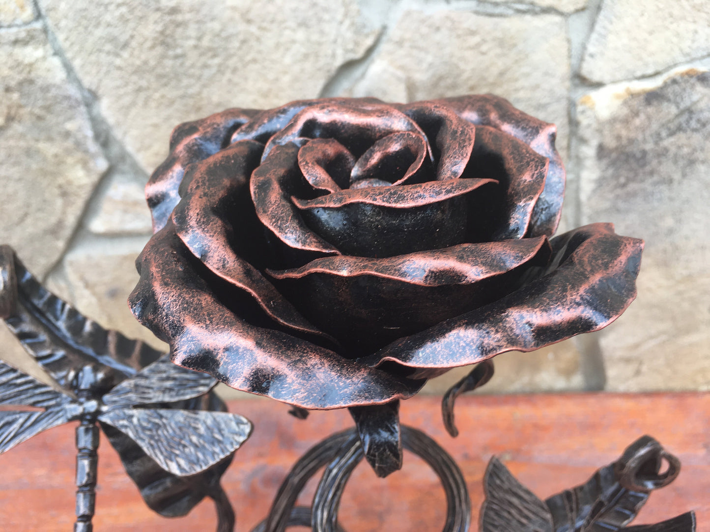 Iron sculpture, iron rose, wedding anniversary gift,iron anniversary gift,wedding gift,Mother's day,Valentine's day gift, iron gift for her