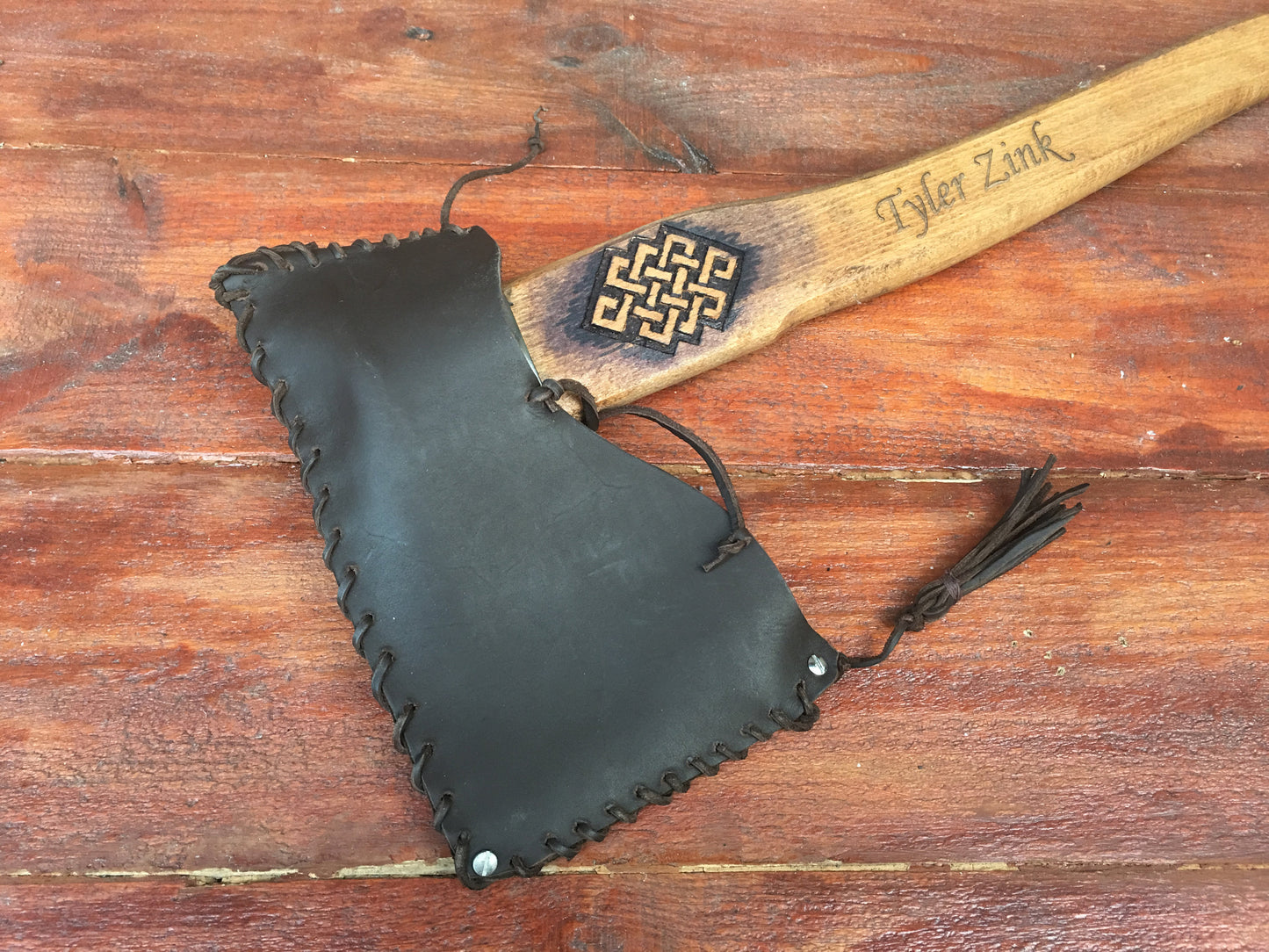 Personalized axe with a leather sheath, viking axe, mens tools, handyman gifts, Kratos, tools, gifts for men, gifts for dad, tree of life