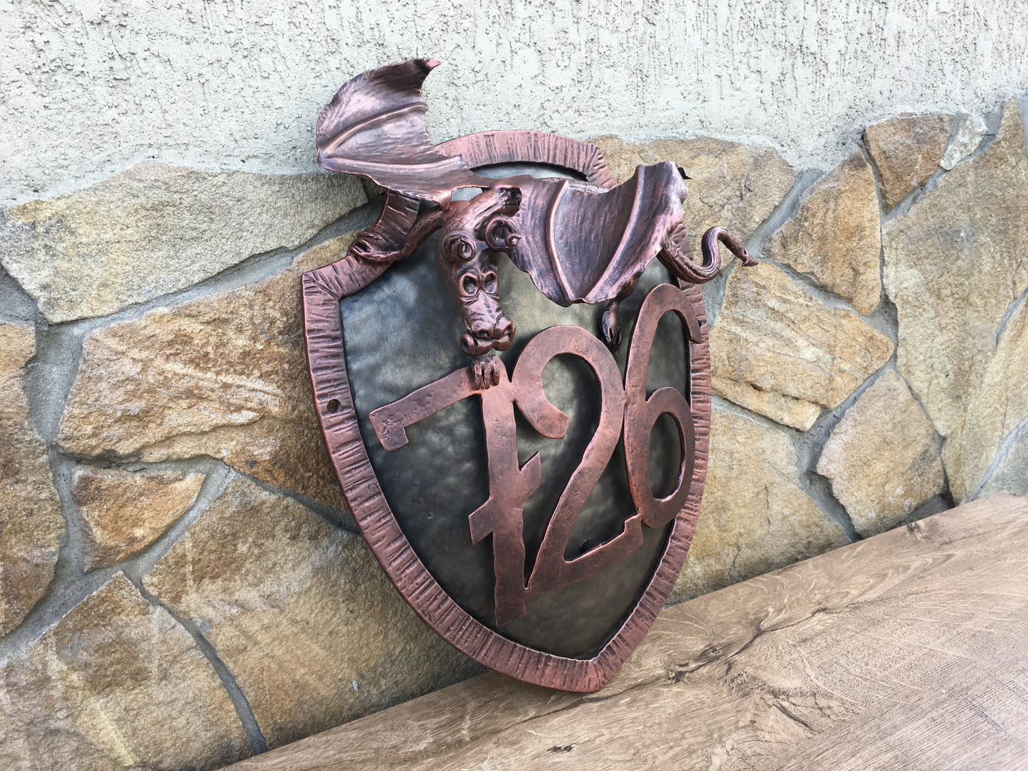 House number plaque, house number sign, house number ideas, house number, numbers, building number, viking dragon, medieval, midcentury,sign