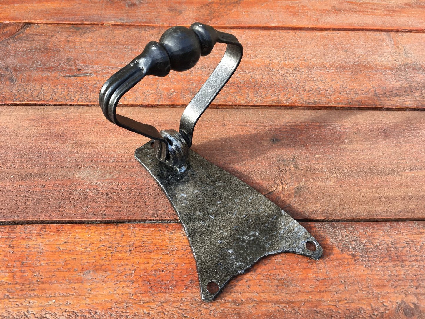 Hand forged shed door handle, barn decor, door pull, iron door ring, door puller, pull ring handle, wrought iron pulls, knobs and pulls