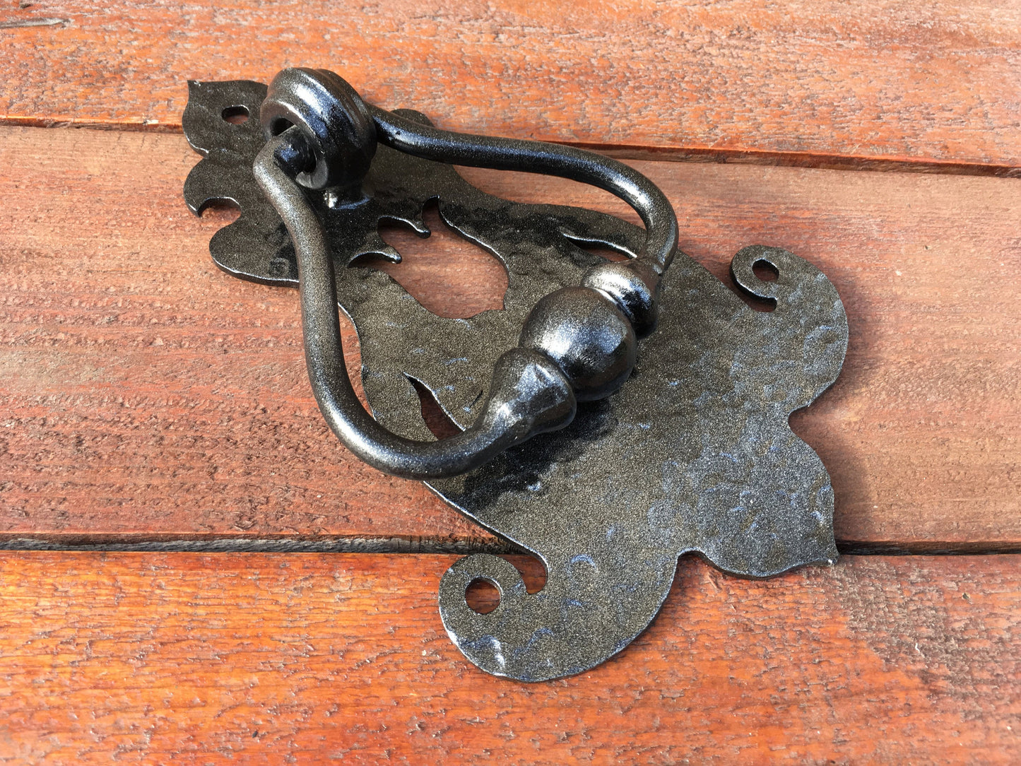 Hand forged barn door handle, barn decor, door pull, shed door handle, door ring, pull ring handle, wrought iron pulls, knobs and pulls
