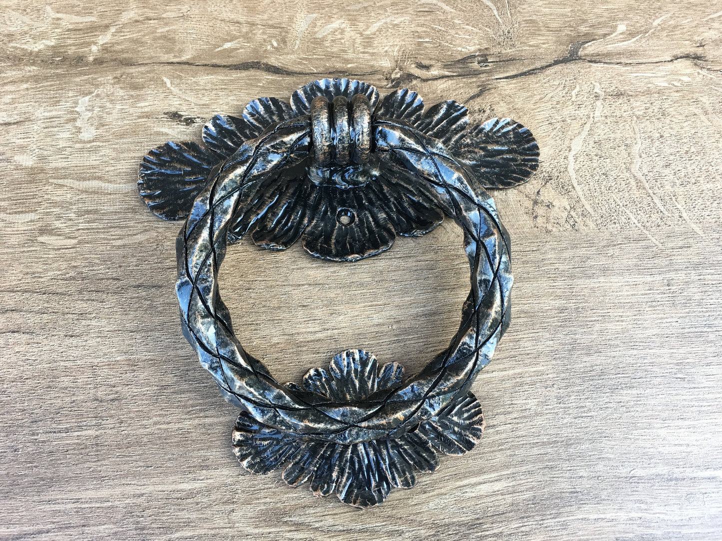 Forged door knob, forged door pull, pull handle, iron door ring, iron pull handle, wrought iron pulls, door puller, iron hanging pulls