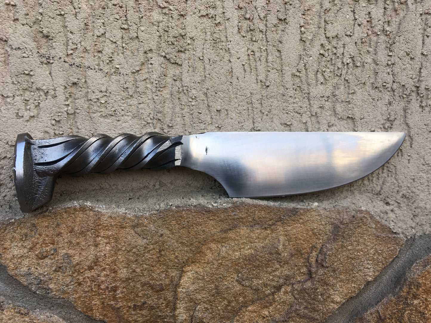 11th anniversary, railroad spike knife, iron anniversary, 11 year anniversary, forged in fire, dagger, present for him,railroad spike dagger