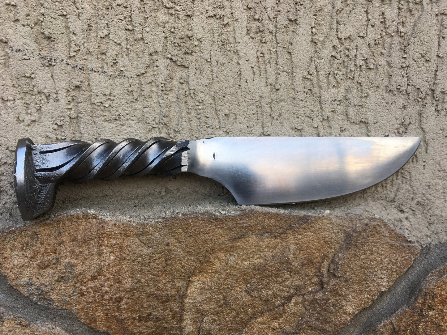 Railroad spike knife, iron anniversary gift for him, 6 year anniversary gift for him, viking, industrial art, iron gift, industrial decor