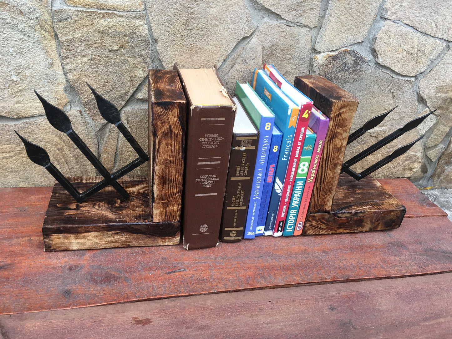 Bookends, trident, book ends, book lover, bookend, book lover gift, book end, book holders, bookends gothic, bookends custom,bookends rustic