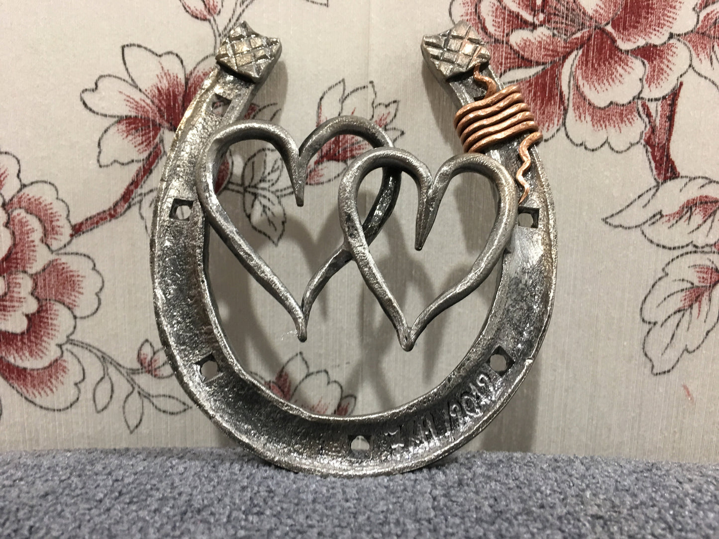 Iron horseshoe, 6th anniversary gift, iron anniversary, iron anniversary gift, iron gift,6th anniversary gift for her,iron hearts,iron gifts