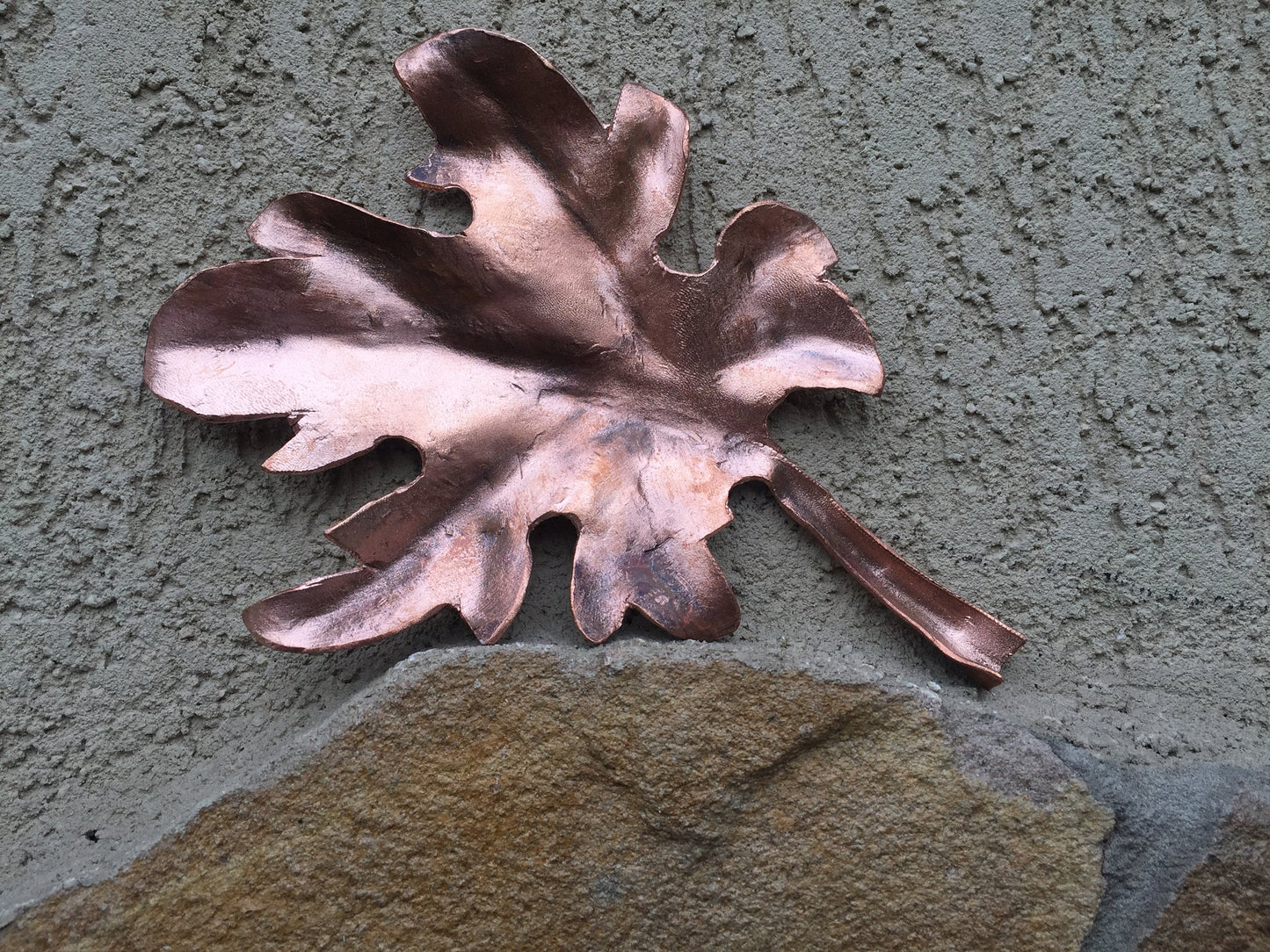 Copper maple leaf, copper anniversary gift, 7 year anniversary, copper gift, copper leaf, copper decor, 7th anniversary, copper art, leaf