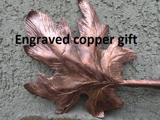 Copper maple leaf, copper anniversary gift, 7 year anniversary, copper gift, copper leaf, copper decor, 7th anniversary, copper art, leaf
