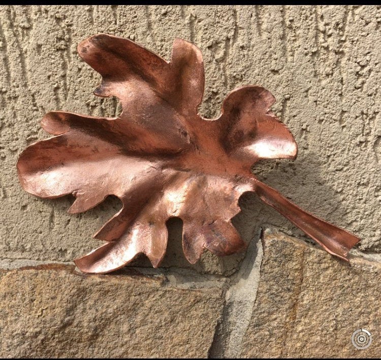 Copper maple leaf, copper anniversary gift, 7 year anniversary, copper gift, copper leaf, copper decor, 7th anniversary, copper art, leaf