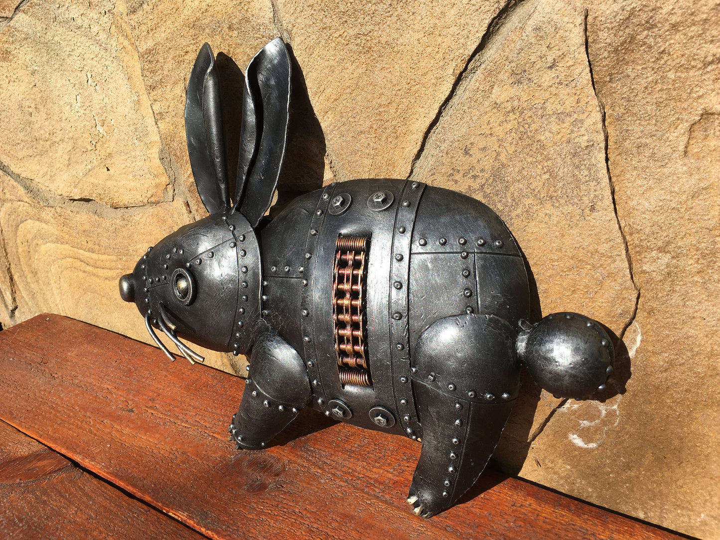 Steampunk rabbit, steampunk animals, steampunk painting, steampunk wall art, steampunk metal art, steampunk artwork,steampunk art,steam punk