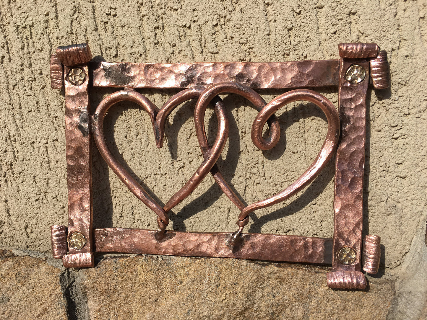 Copper hearts, copper frame, copper gift, gift box, copper gift for her,copper anniversary,7 year anniversary, copper decor, 7th anniversary