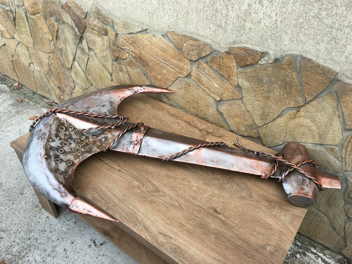 Hand forged anchor, land shark Sobek, prop, video game, video game gifts, video game decor, replica, playstation, costume weapon, viking axe
