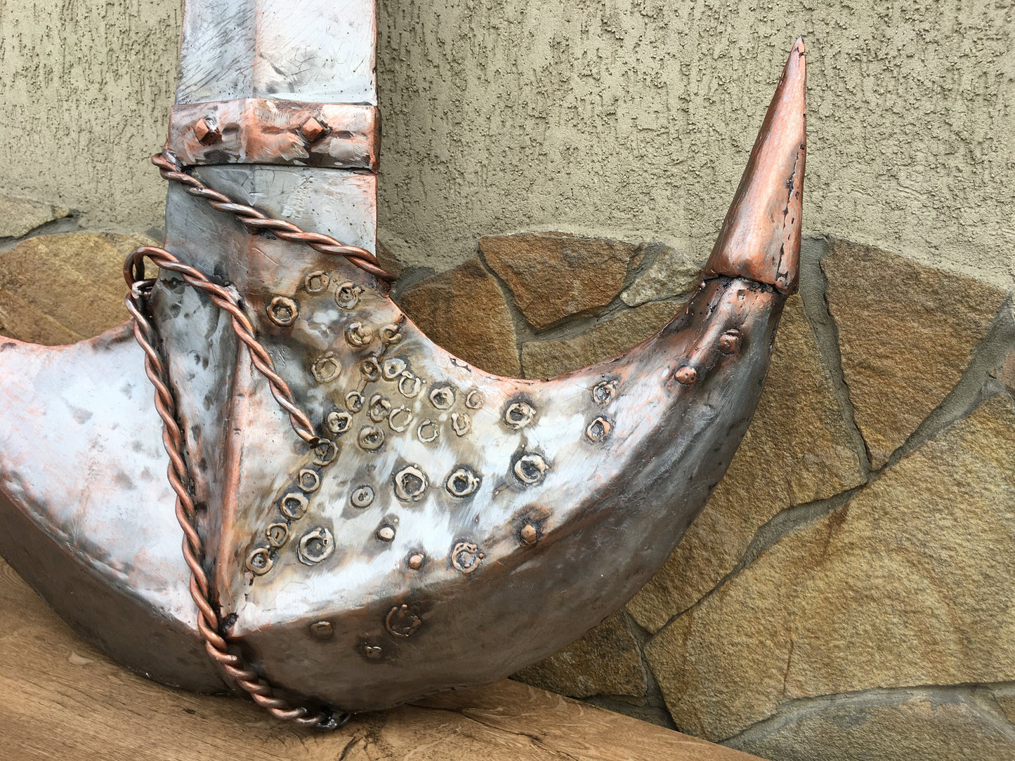 Hand forged anchor, land shark Sobek, prop, video game, video game gifts, video game decor, replica, playstation, costume weapon, viking axe