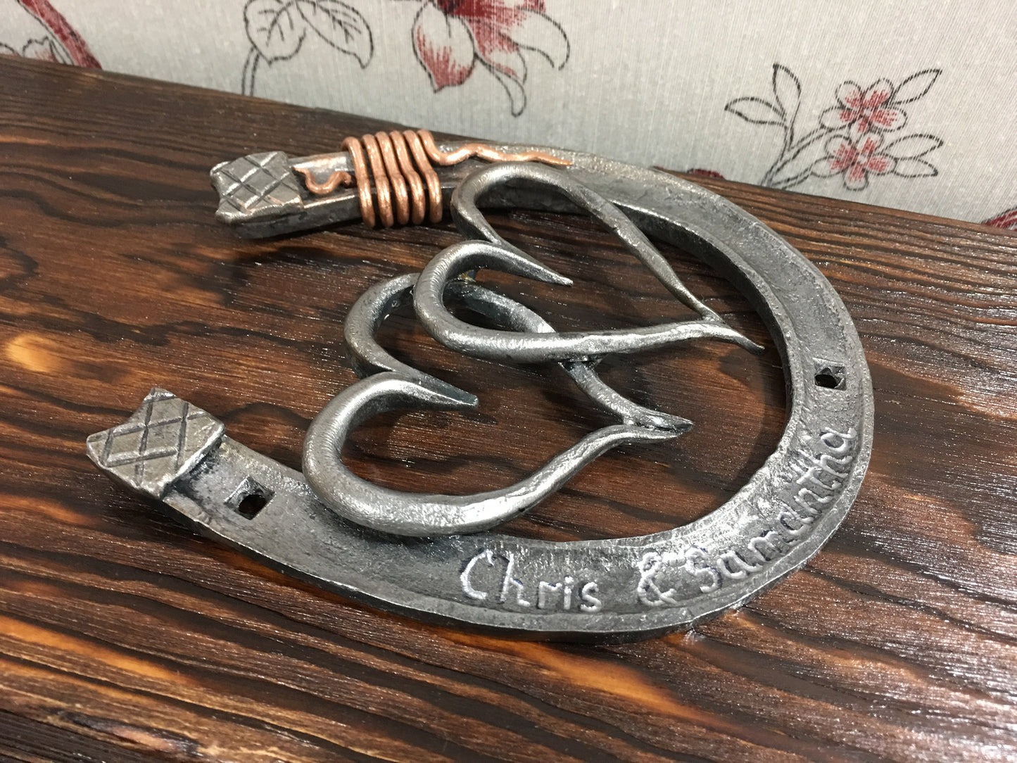Engraved iron gift, 6th anniversary gift, iron anniversary, iron gift, gift box,two hearts, iron horseshoe,iron hearts,iron gifts,horse shoe