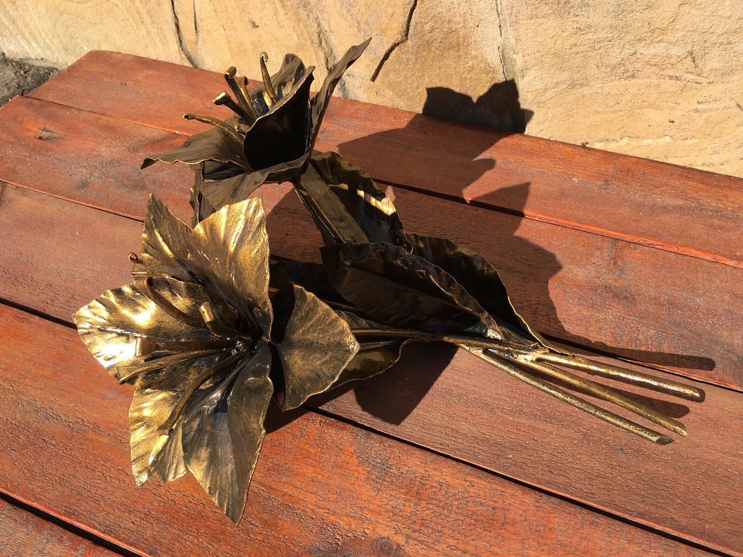 6th anniversary gift for her, bouquet of lily, bridesmaid gift, Christmas gift, iron flower, wedding flowers, lily, iron bouquet, iron gift