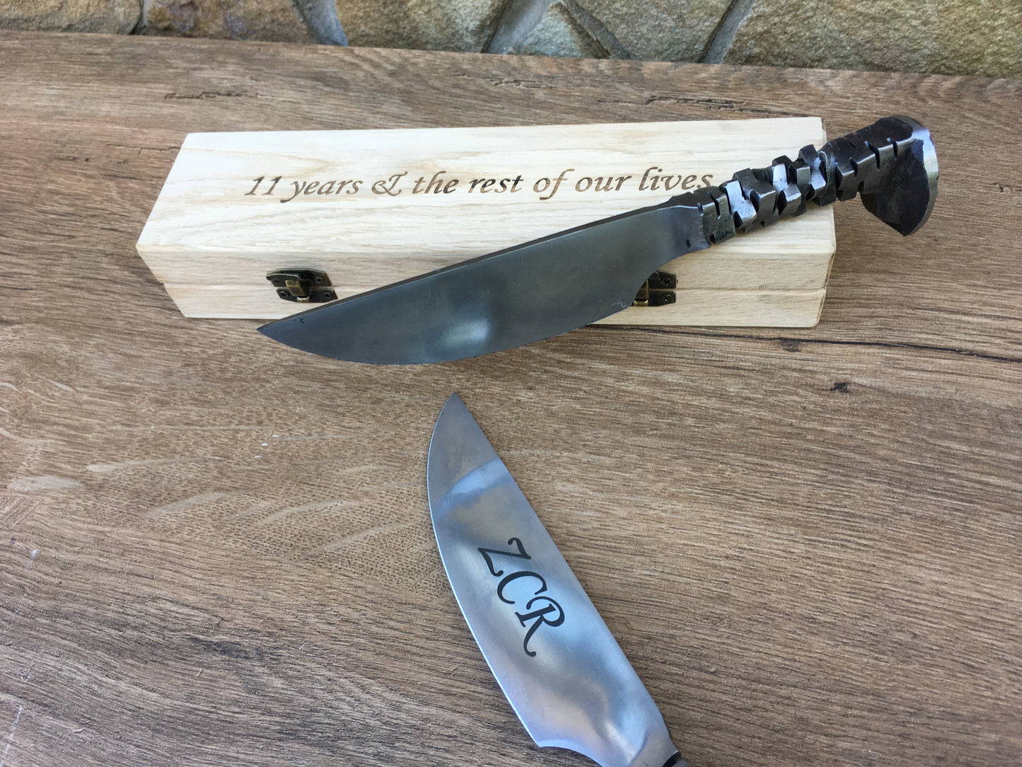 11th anniversary steel, 11th anniversary for him, 11th anniversary gift, 11th anniversary steel gift, steel gifts, railroad spike knife