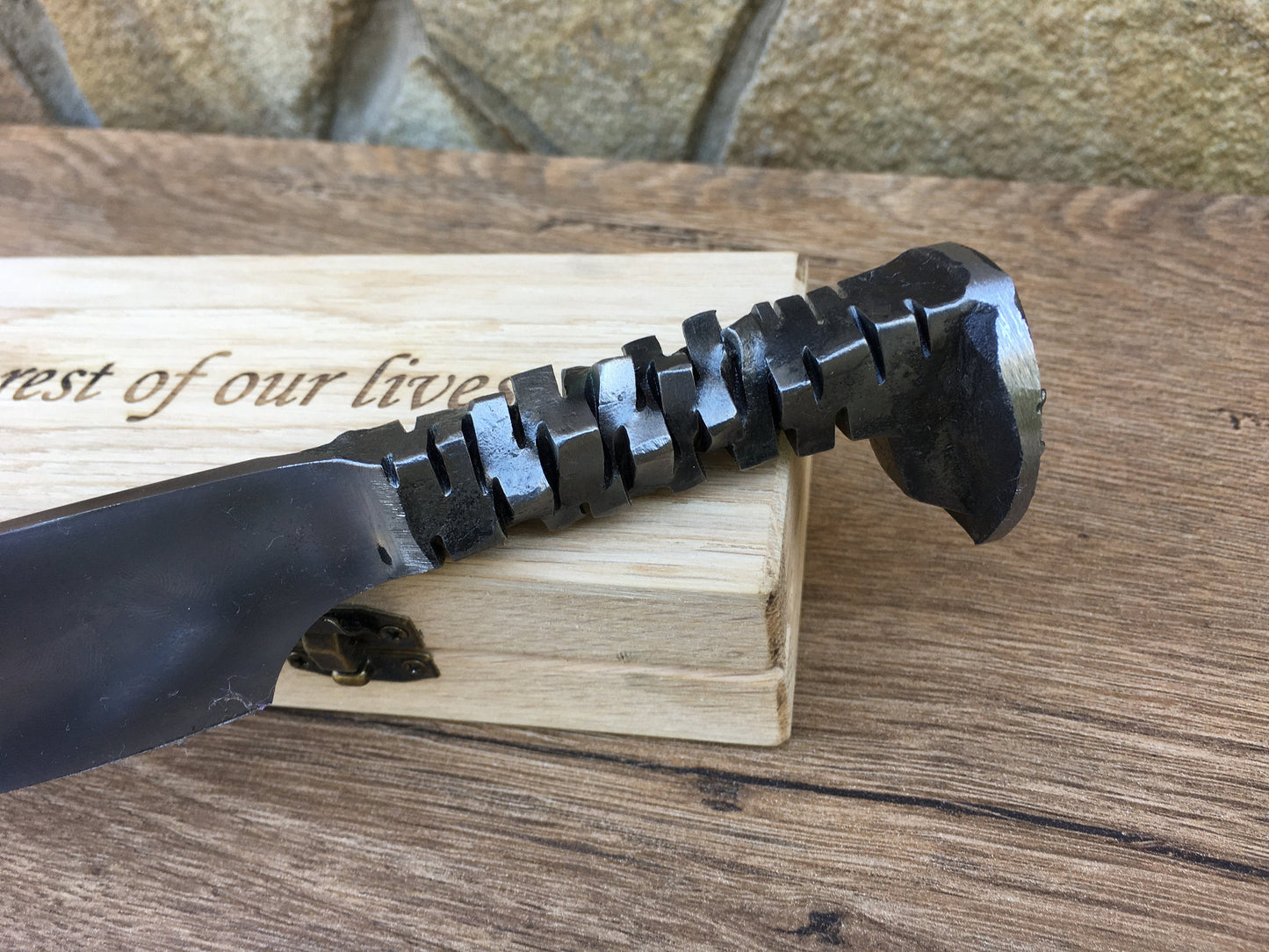 11th anniversary steel, 11th anniversary for him, 11th anniversary gift, 11th anniversary steel gift, steel gifts, railroad spike knife