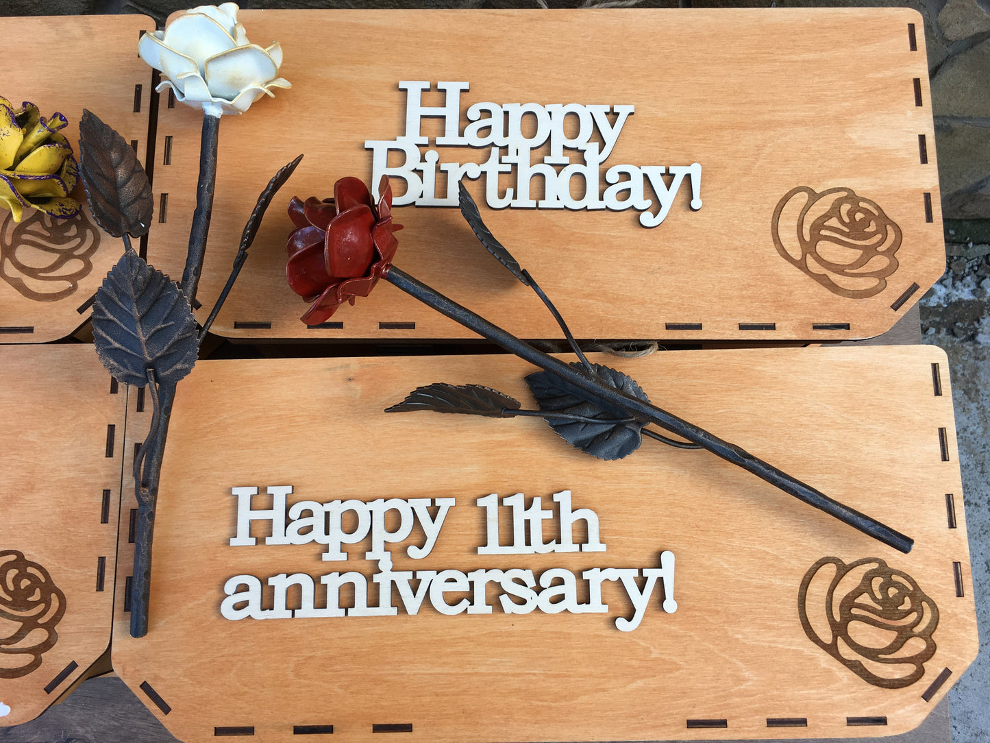 Iron gift for her, iron rose, 6th anniversary, 11th anniversary, gift for wife, her birthday gift, her birthday, steel gift, steel rose