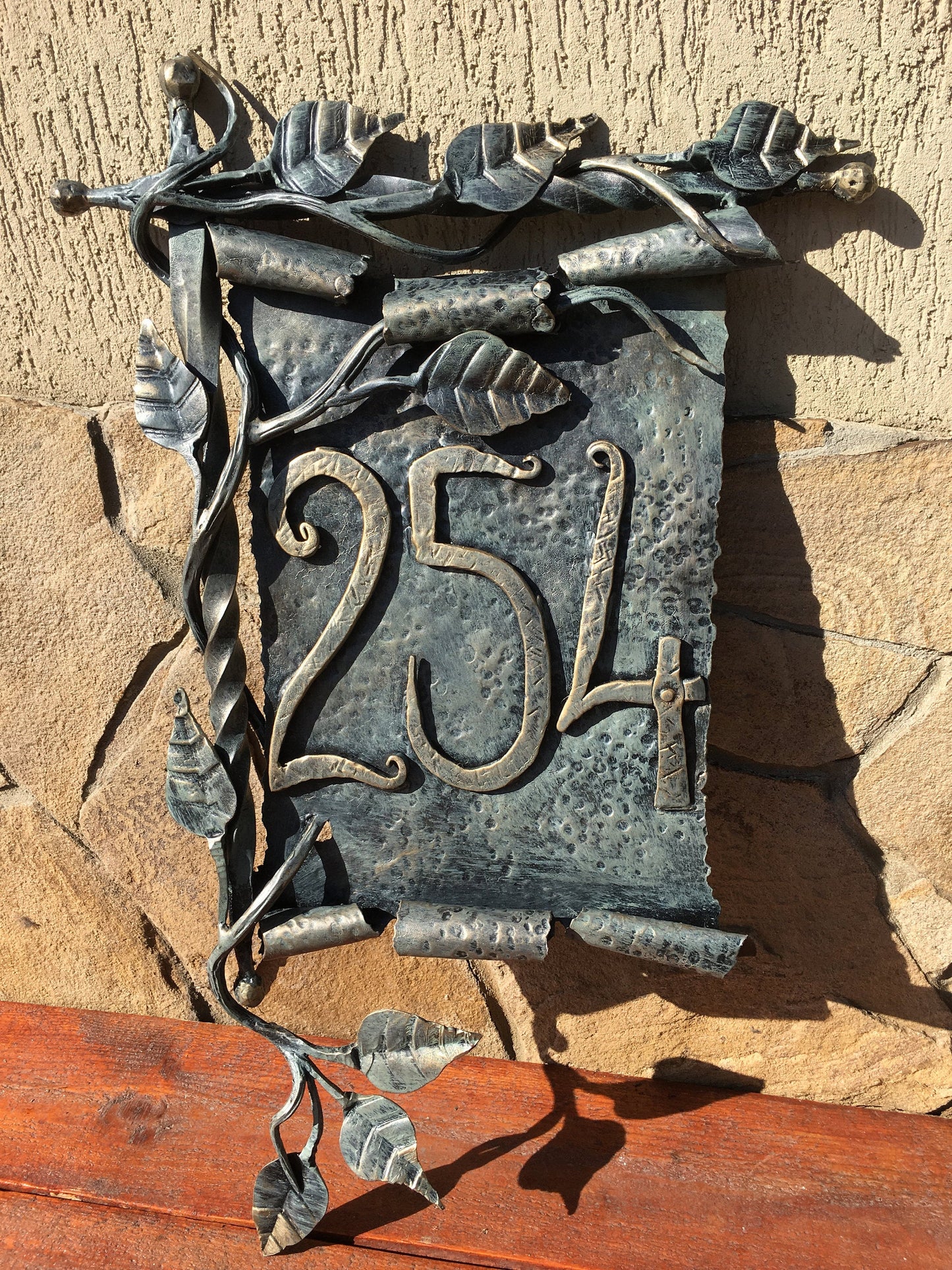 House number plaque, house number sign, medieval, rustic plaque, viking, lettering, house plate,viking gift,address number sign,address sign