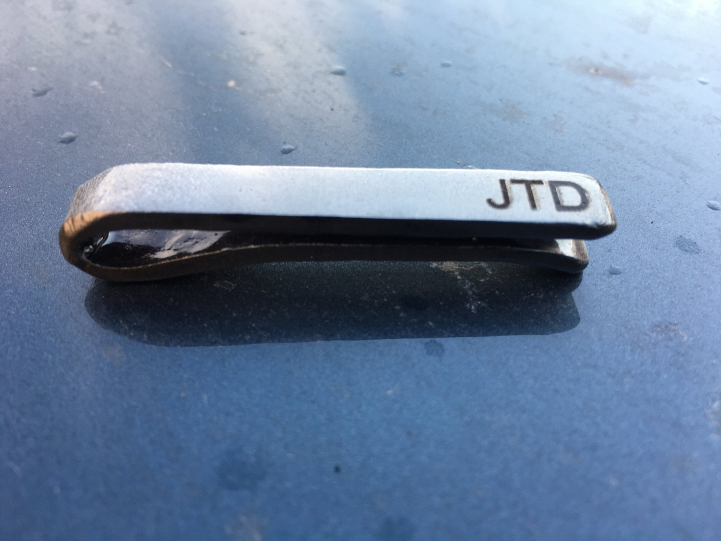 Iron tie clip, tie clip, 6 year anniversary gift for him, engraved iron gift, iron anniversary gift,personalized tie clip,mens gift, tie bar