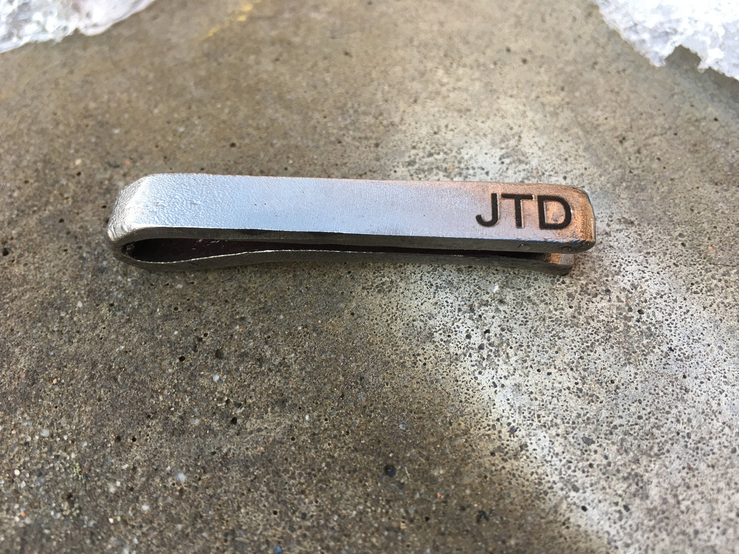Steel tie clip, tie clip, 11th anniversary, steel anniversary, engraved steel gift, steel anniversary gift, personalized tie clip, tie bar