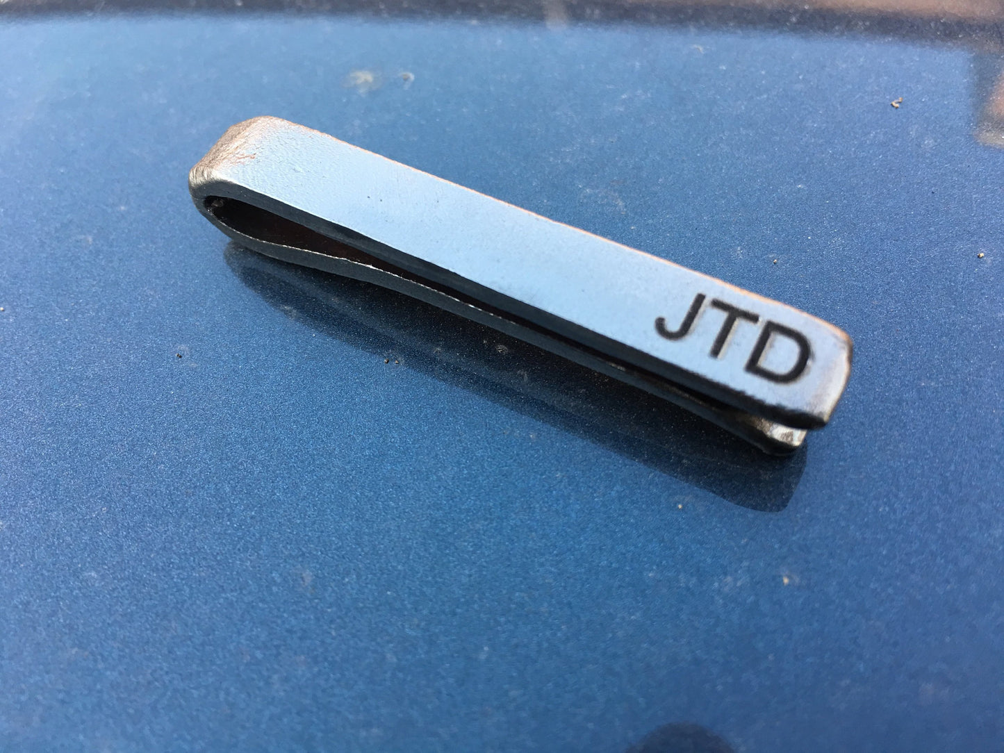 Steel tie clip, tie clip, 11th anniversary, steel anniversary, engraved steel gift, steel anniversary gift, personalized tie clip, tie bar