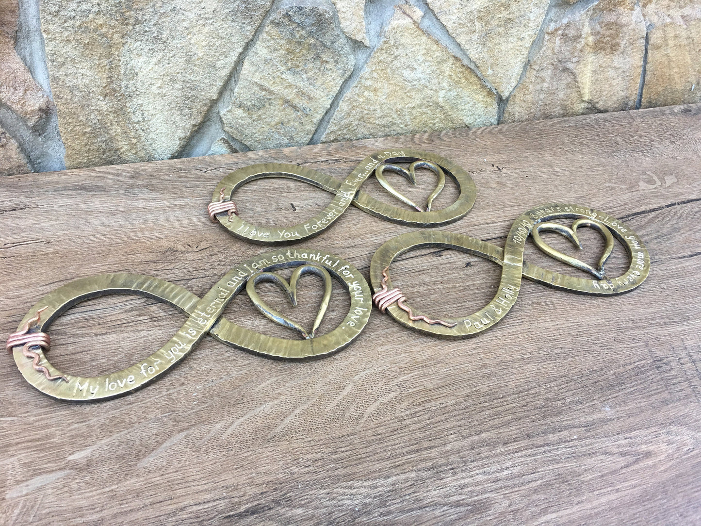 Bronze gift, bronze infinity sign, bronze gift for wife, bronze gift for women, bronze gift for her, 8th anniversary gift,bronze anniversary