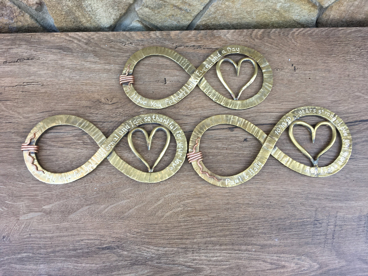 Bronze gift, bronze infinity sign, bronze gift for wife, bronze gift for women, bronze gift for her, 8th anniversary gift,bronze anniversary