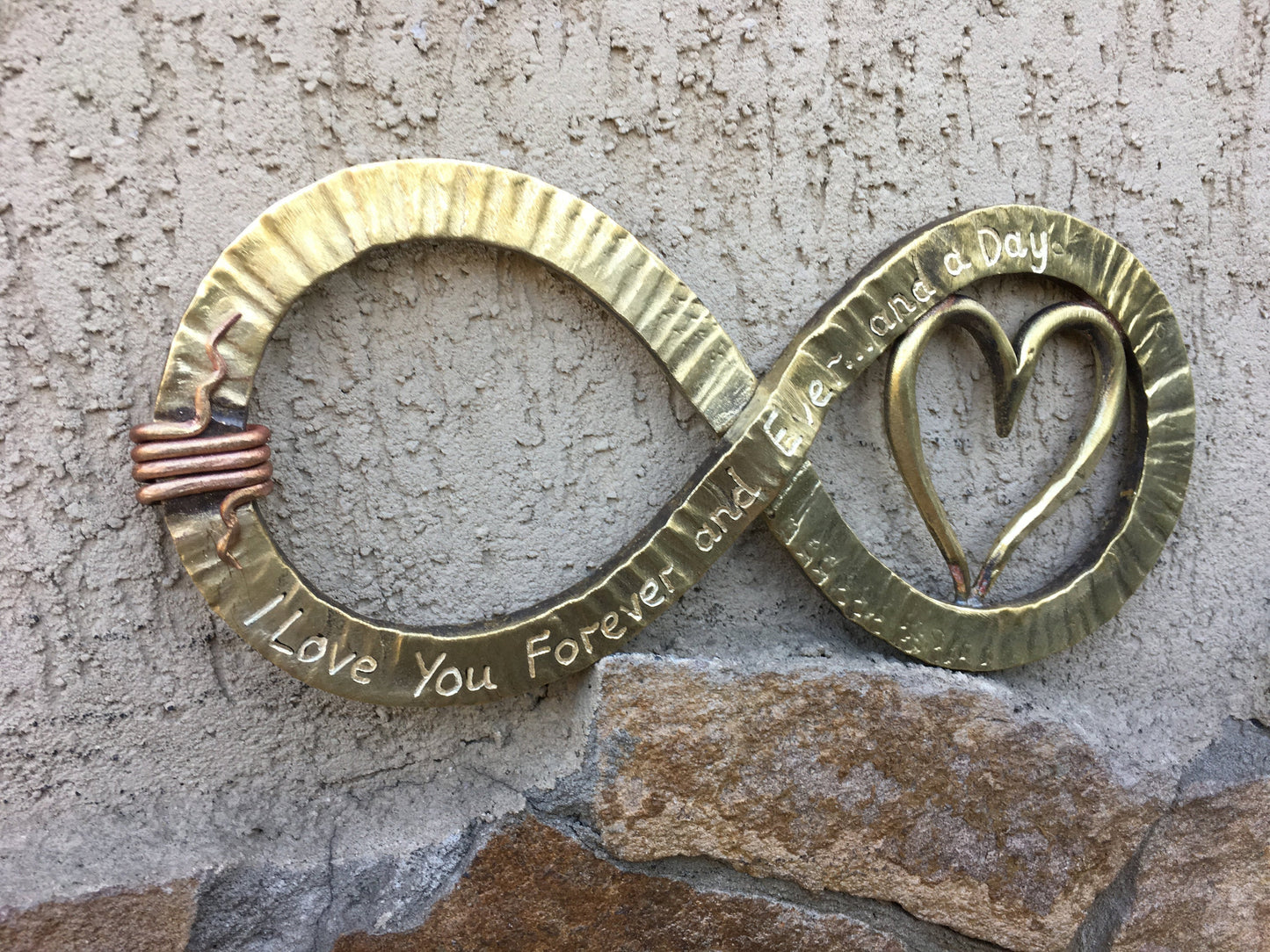 Bronze gift, bronze infinity sign, bronze gift for wife, bronze gift for women, bronze gift for her, 8th anniversary gift,bronze anniversary