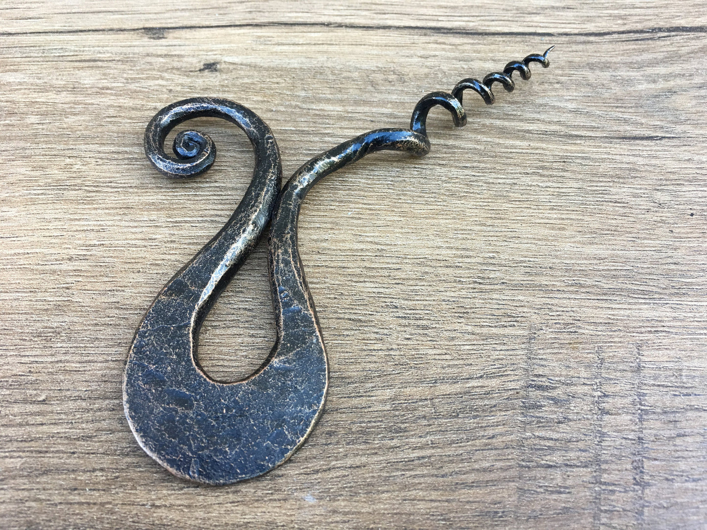 Corkscrew, bottle opener, iron gift for him, wine lover gift, viking cookware, viking utensils, viking camp kit,wine accessories,viking gift