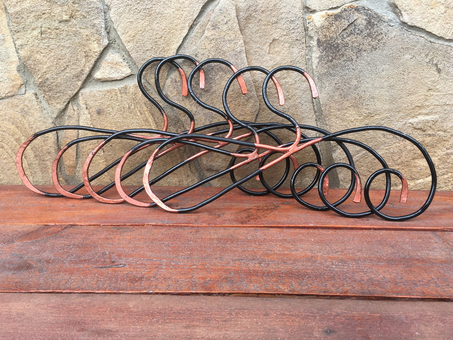 Set of 5 hangers forged metal, hangers for clothes, clothes hangers, storage hangers, closet hangers, hangers set, coat hanger, dress hanger