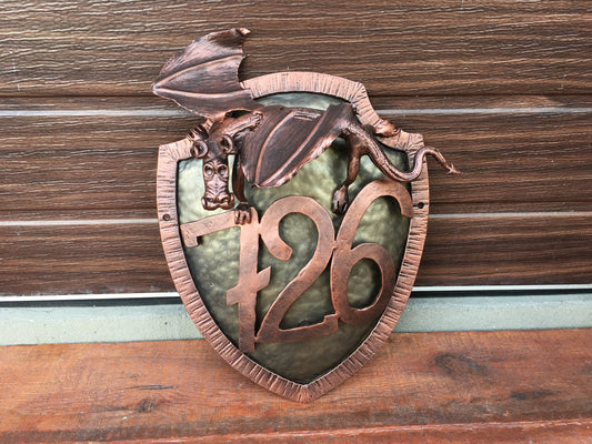 House number plaque, house number sign, house number ideas, house number, numbers, building number, viking dragon, medieval, midcentury,sign