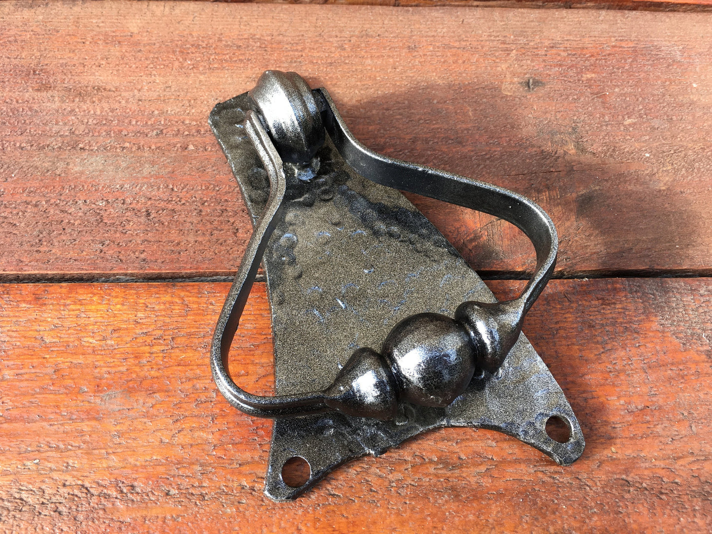 Hand forged shed door handle, barn decor, door pull, iron door ring, door puller, pull ring handle, wrought iron pulls, knobs and pulls