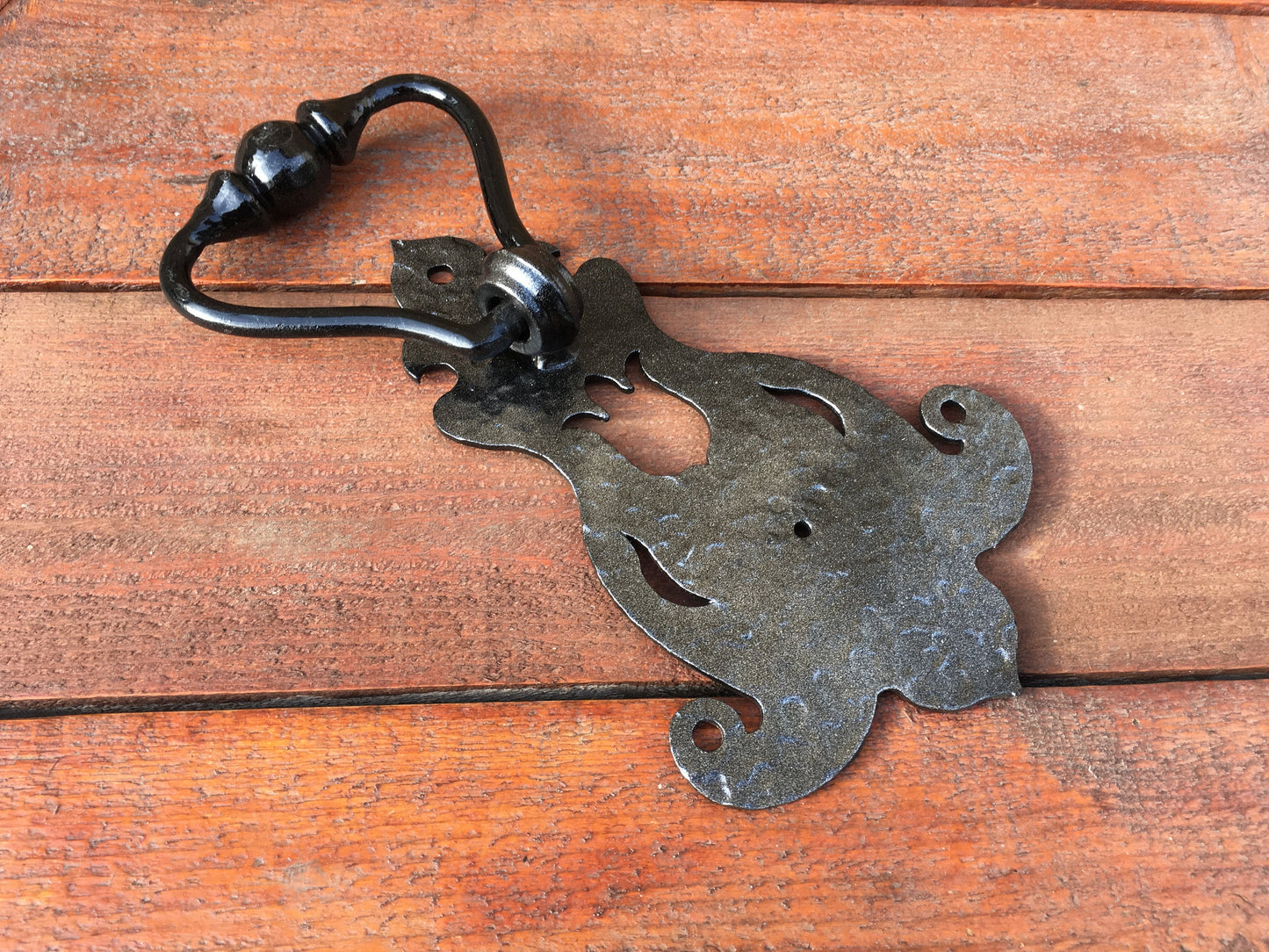 Hand forged barn door handle, barn decor, door pull, shed door handle, door ring, pull ring handle, wrought iron pulls, knobs and pulls