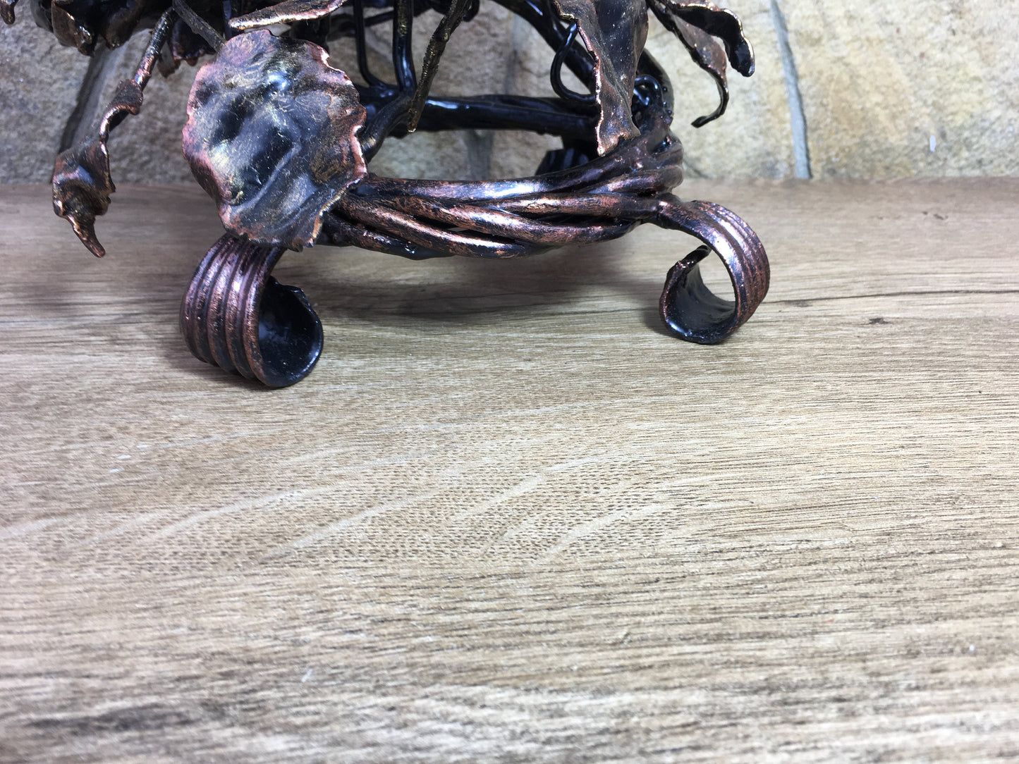 Iron rose, candle holder, metal sculpture, iron anniversary gift, wedding anniversary gift, wedding gift, Mother's day, iron gift for her