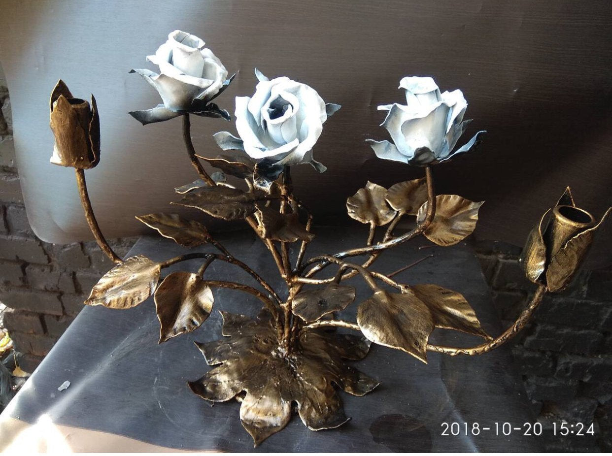 6th anniversary, candle holder, candle stick, candle, candlestick holder, candle stand, iron gift for her, iron anniversary, wedding candle