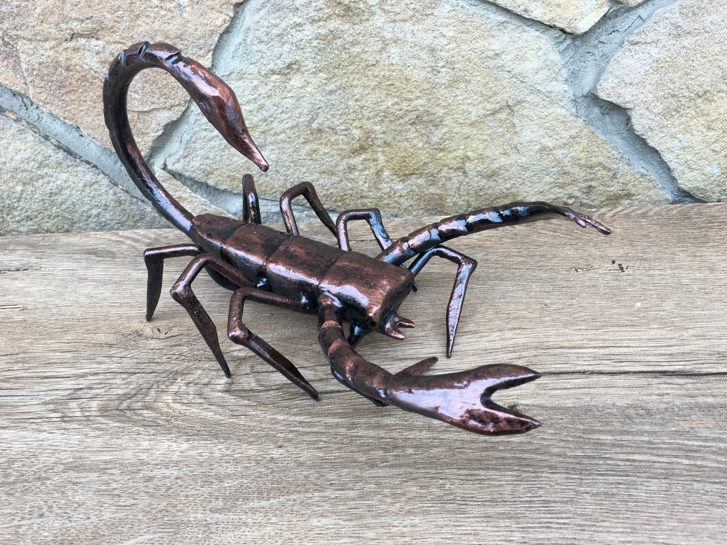 Metal scorpion, forged scorpion, scorpion figurine, arachnid sculpture, metal sculpture, metal statue, art object, metal insect, spider