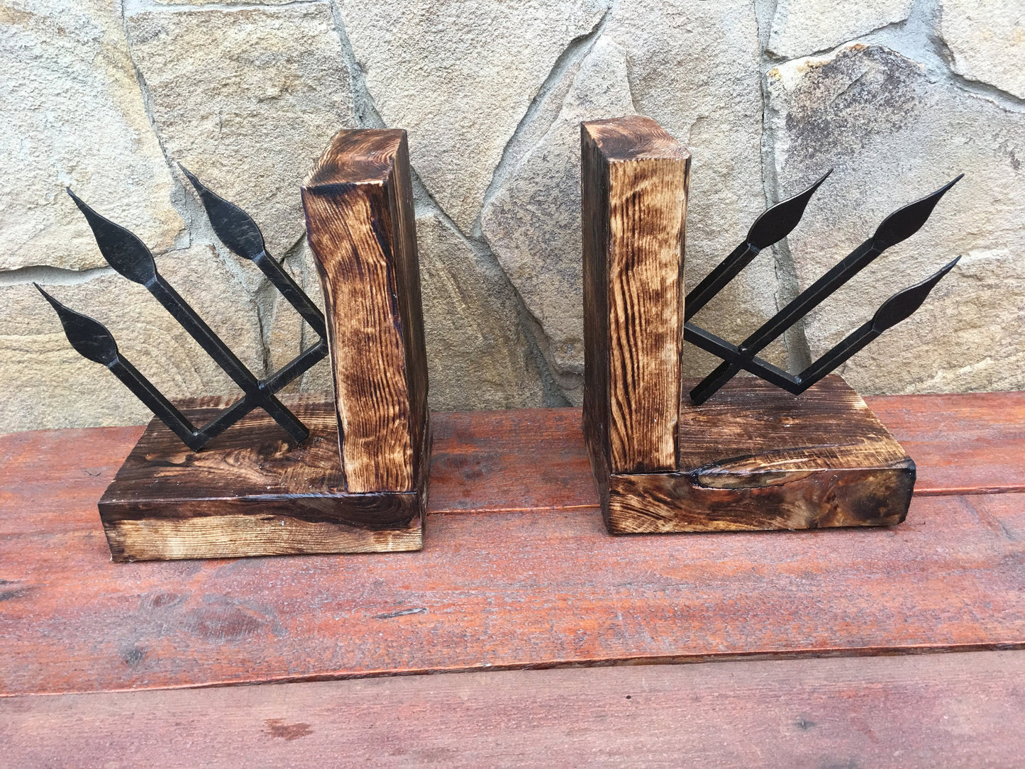 Bookends, trident, book ends, book lover, bookend, book lover gift, book end, book holders, bookends gothic, bookends custom,bookends rustic