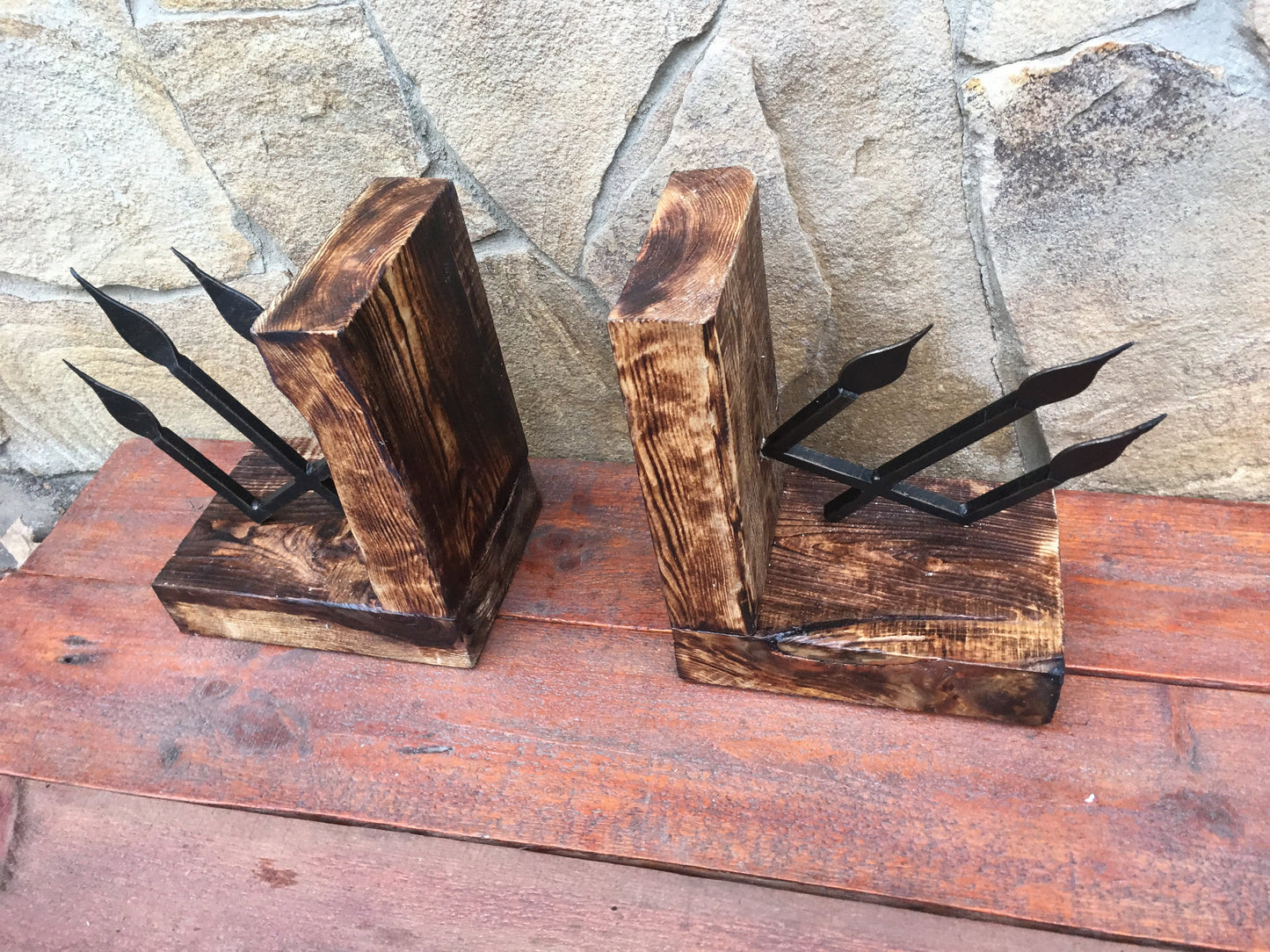 Bookends, trident, book ends, book lover, bookend, book lover gift, book end, book holders, bookends gothic, bookends custom,bookends rustic