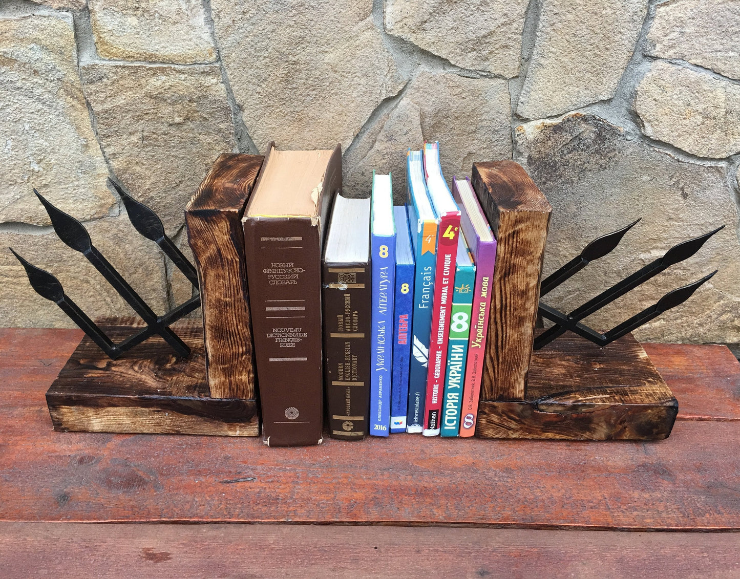 Bookends, trident, book ends, book lover, bookend, book lover gift, book end, book holders, bookends gothic, bookends custom,bookends rustic