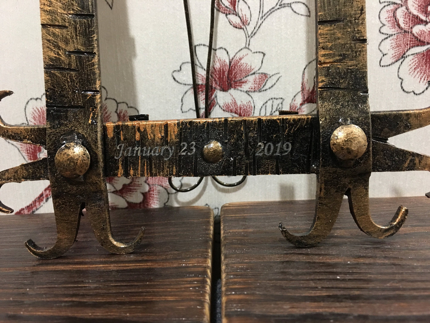 Hand forged photo frame, 6 year anniversary gift, iron anniversary gift for her, picture frame, wedding anniversary gift, wrought iron frame