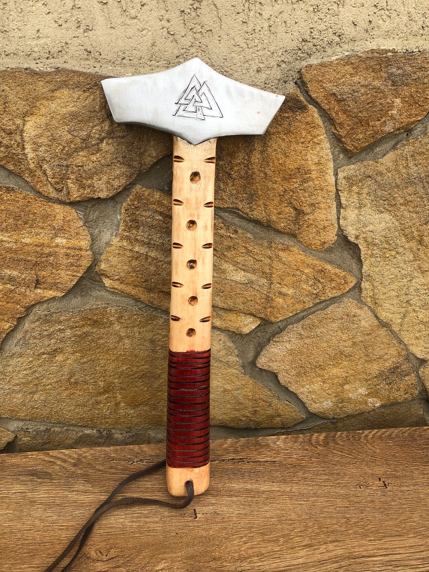 Custom hammer, hammer, valknut triangles, helm of awe, hugin munin ravens, Thors hammer, mjolnir, mens gifts, mens gift, iron anniversary