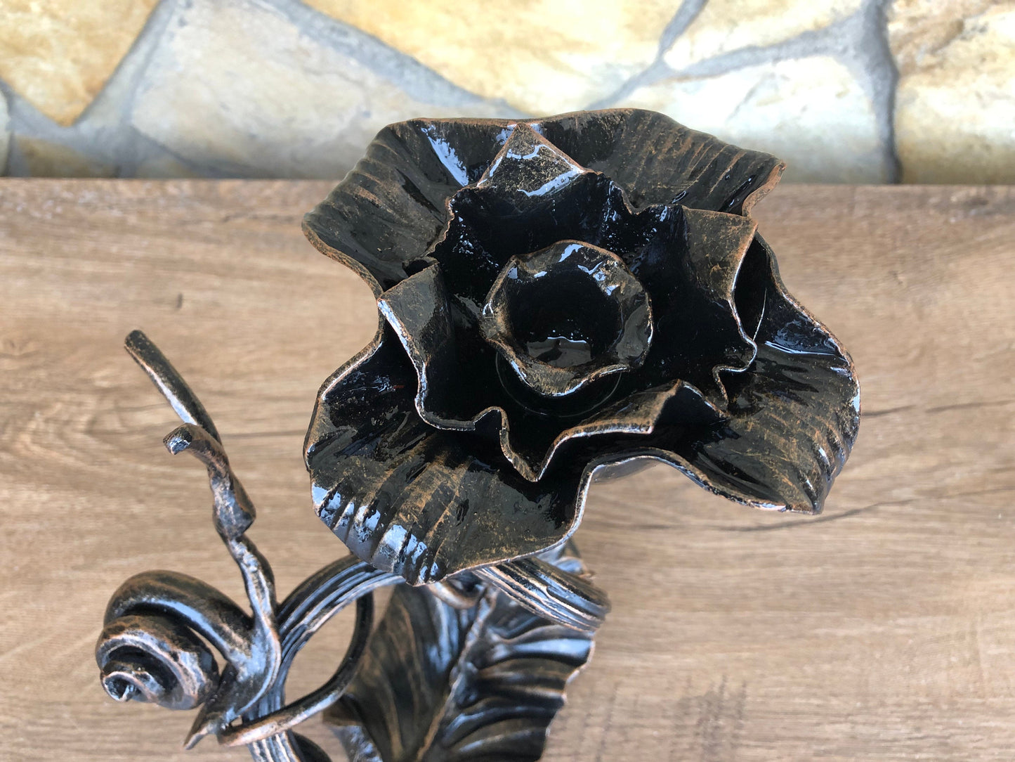 Candle holder, iron anniversary gift for her, candle holder metal, forged candle holder, candle stick metal, candlestick holder,candle stand